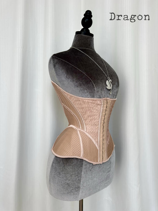 Sziqi 14+1 Buttons Dragon Dragonscale  Shapewear Skin Color Fashion Breathable Comfort Latex Strong Shaping Sports Waist Support