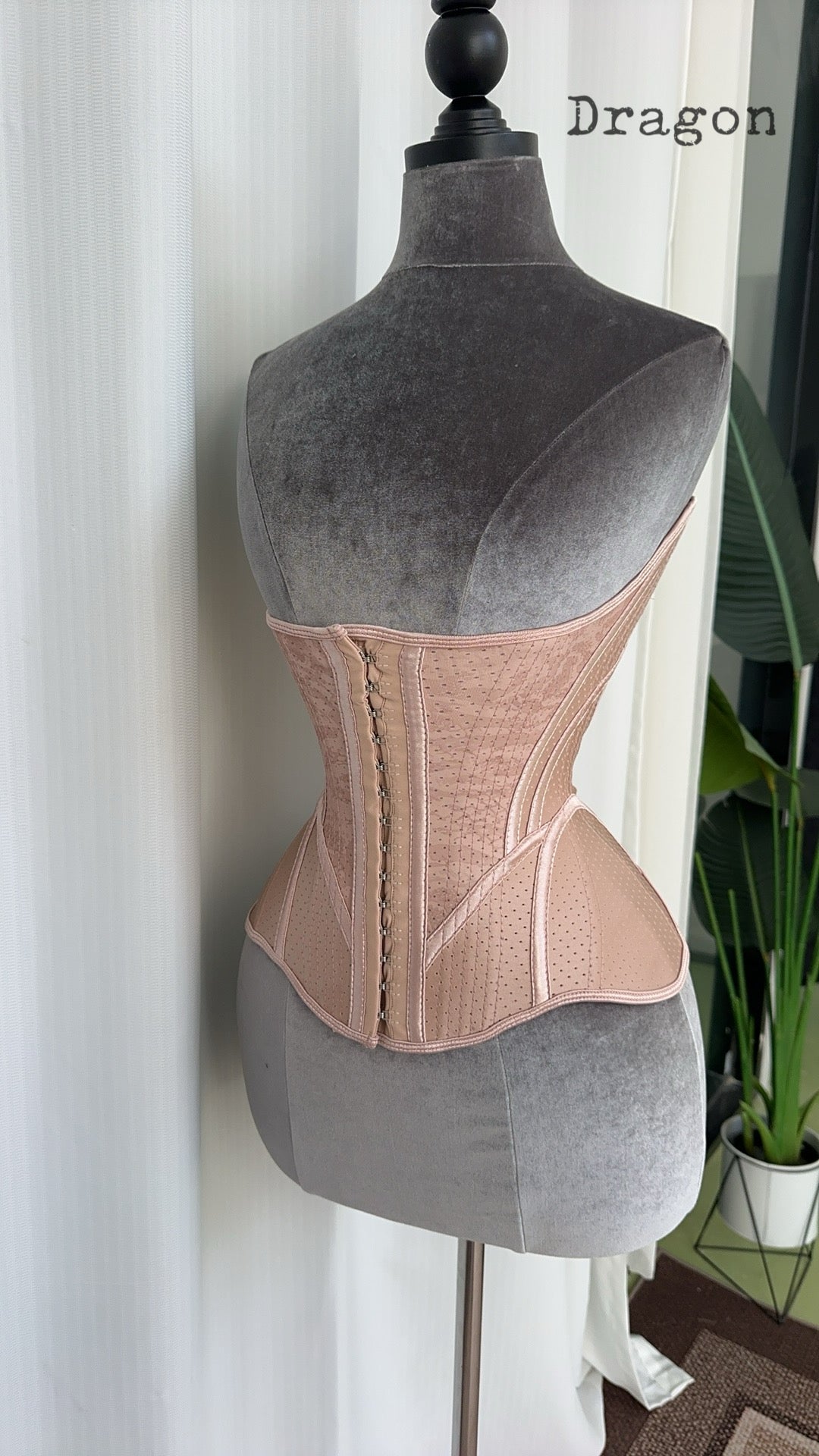 Sziqi 14+1 Buttons Dragon Dragonscale  Shapewear Skin Color Fashion Breathable Comfort Latex Strong Shaping Sports Waist Support